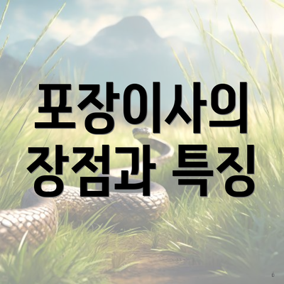 포장이사의 장점과 특징