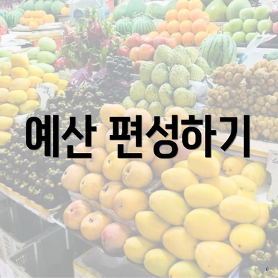 예산 편성하기