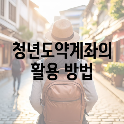 청년도약계좌의 활용 방법