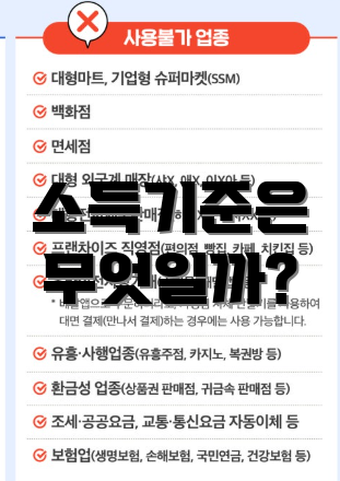 소득기준은 무엇일까?