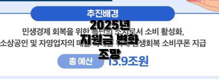 2025년 지원금 변화 조망