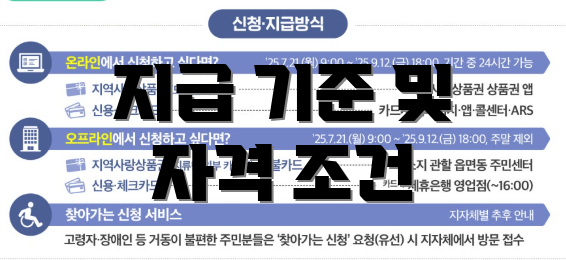 지급 기준 및 자격 조건