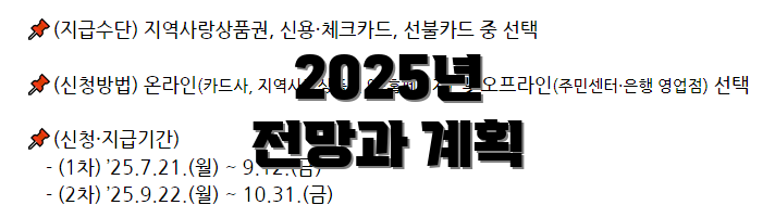 2025년 전망과 계획