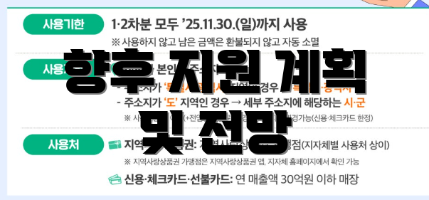 향후 지원 계획 및 전망