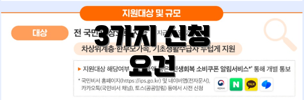 3가지 신청 요건