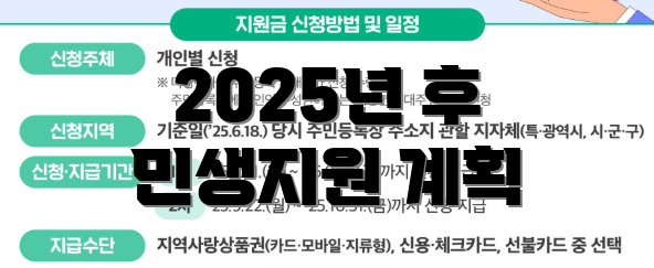 2025년 후 민생지원 계획