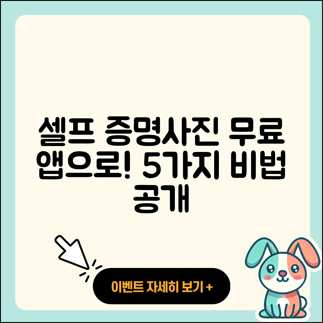 셀프 증명사진 무료어플로 만드는 5가지 비법