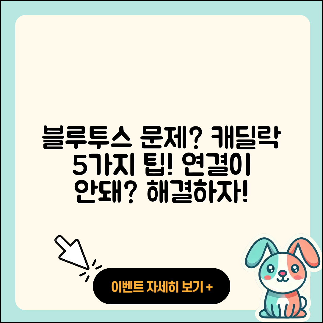 블루투스 연결이 잘 되지 않는 캐딜락, 5가지 경험담