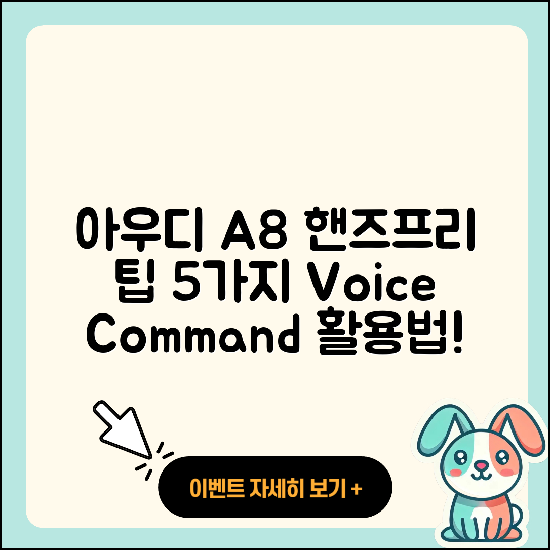 아우디 A8에서 핸즈프리 음성 명령 5가지 팁