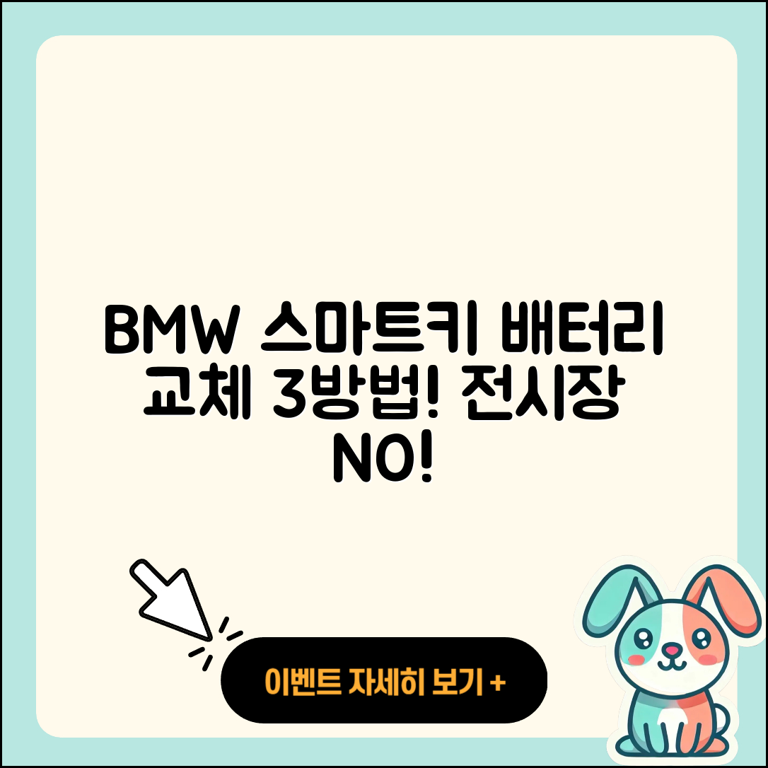 BMW 전시장 방문 없이 스마트키 배터리 교체하는 3가지 방법